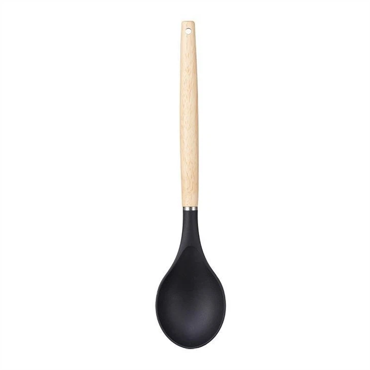 Silicone Ladle Set With Wood Handle